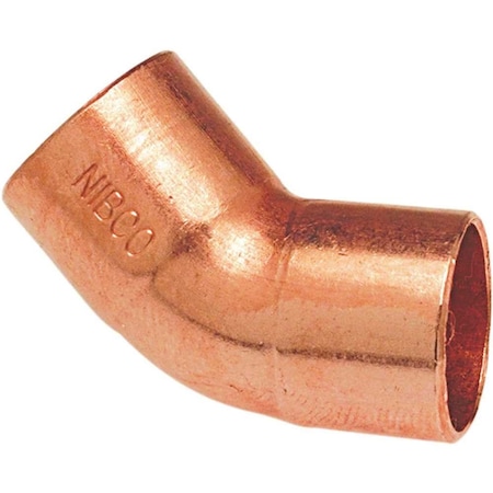 1/4 In. Wrot Copper 45-Degree C X C Elbow